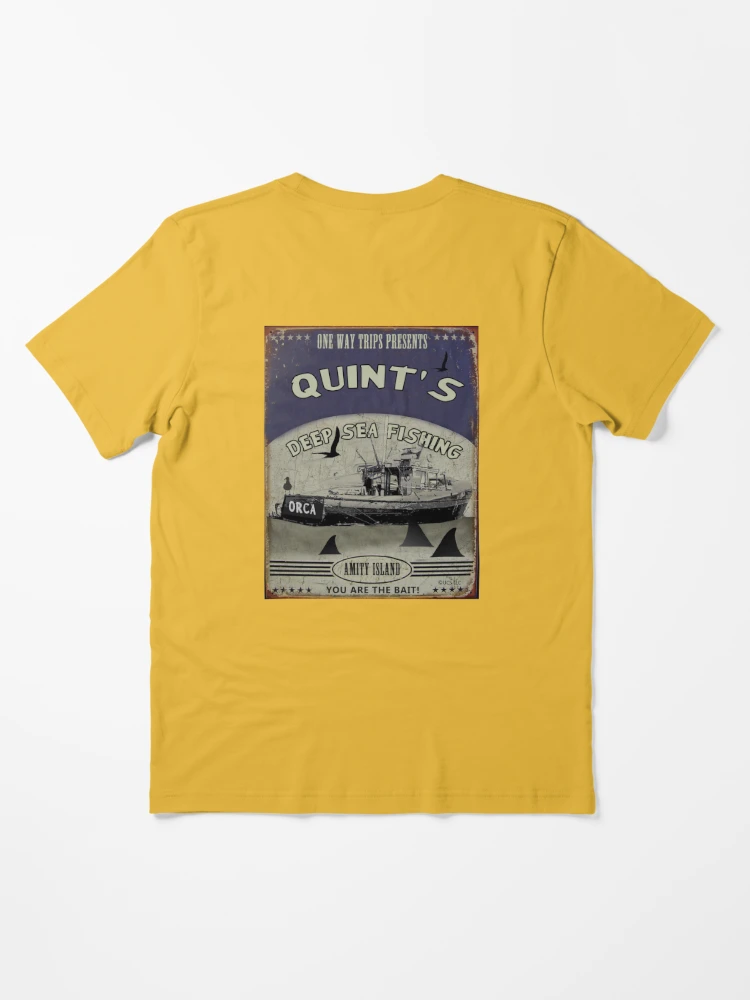 Quint's Shark Fishing (One Way Trips) Essential T-Shirt for Sale by The  Aloof