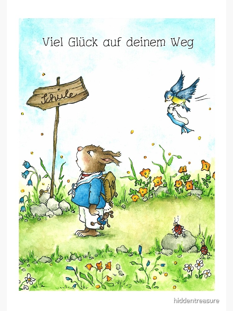 "Der erste Schultag Viel Glück auf deinem Weg!" Poster by