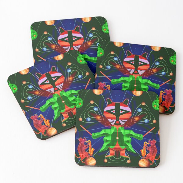 Item preview, BIG CHRISTMAS CONCERT FROM THE UNIVERSE OF A FUNNY RACOON CONDUCTOR - ABSTRACT ANIMAL MUSICIANS LOVER - JAZZ SAXOPHONIST RATS SWINGING BETWEEN PLANETS designed and sold by Ralek.