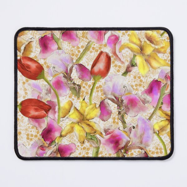 Item preview, Daffodils, Tulips and Irises Watercolor Pattern Artwork designed and sold by Tina Veenstra.