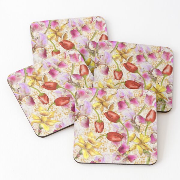 Item preview, Daffodils, Tulips and Irises Watercolor Pattern Artwork designed and sold by Tina Veenstra.