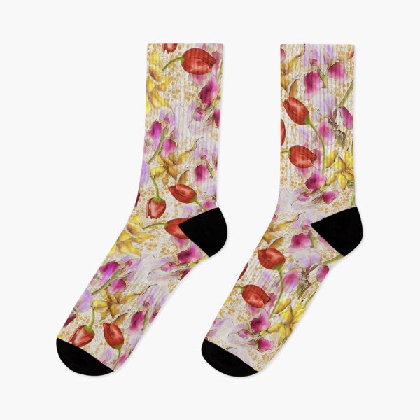 Item preview, Daffodils, Tulips and Irises Watercolor Pattern Artwork designed and sold by Tina Veenstra.