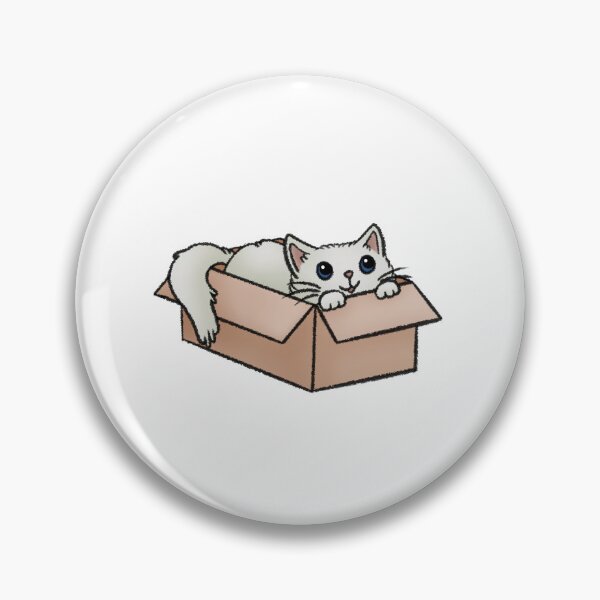 Item preview, Cute White Cat In A Box designed and sold by Zephyr-Studio.