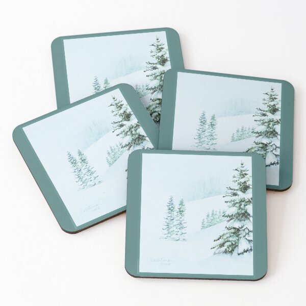 Item preview, Evergreens in Deep Mountain Snow designed and sold by Gale Whitman Studio.