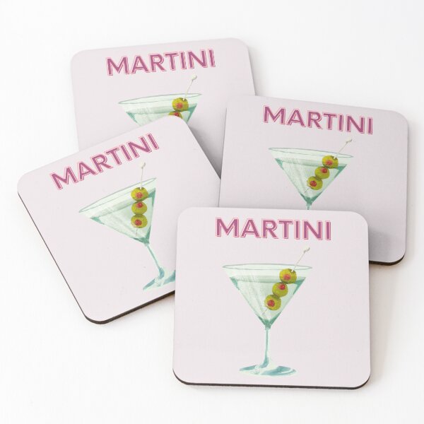 Item preview, Cute Feminine Y2k Girly Martini Cocktail Print designed and sold by Femme Pastel Collective.