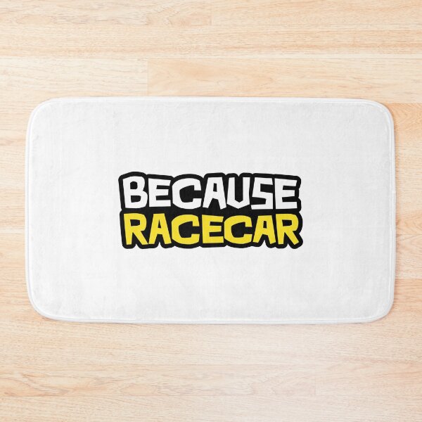 Item preview, Because Racecar - Black borders with yellow text designed and sold by ApexFibers.