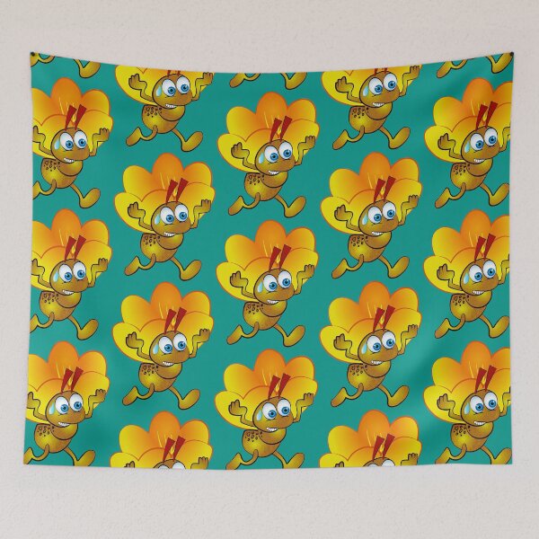 Item preview, Yellow worker ant with a flower designed and sold by WorkerAnts.