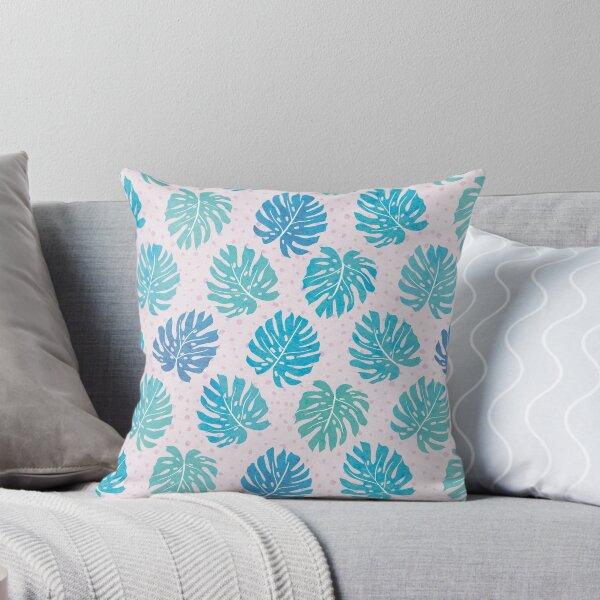Item preview, Blue green monstera designed and sold by inkbearblue.