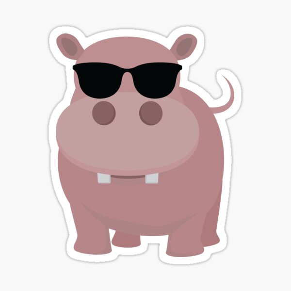 Hippo Emoji Sticker By Hippoemo Redbubble