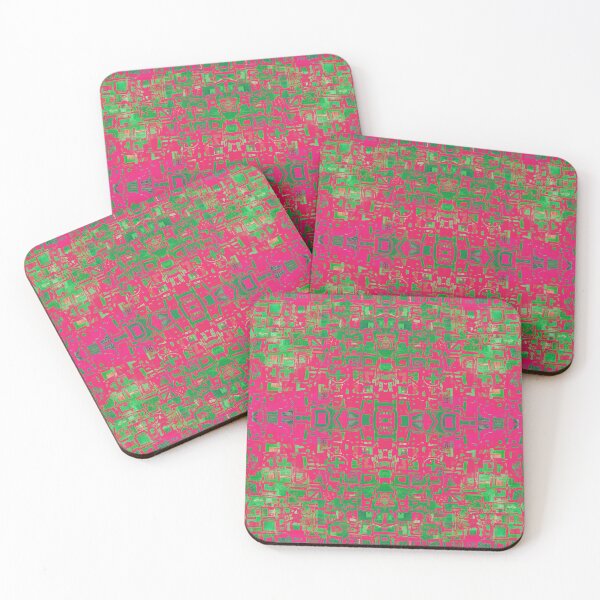 Item preview, Hint of Hieroglyph Kaleidoscopic Seamless Pattern Pink and Green designed and sold by Reconocer.