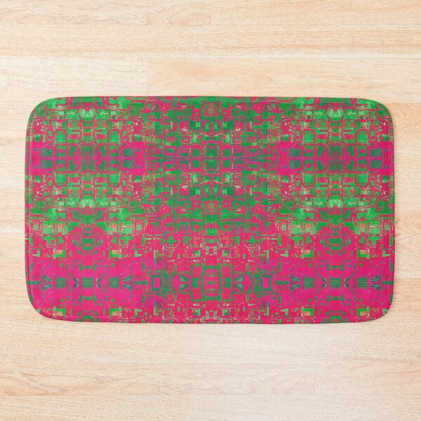 Item preview, Hint of Hieroglyph Kaleidoscopic Seamless Pattern Pink and Green designed and sold by Reconocer.
