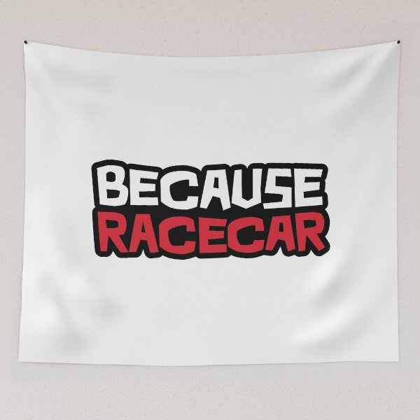 Item preview, Because Racecar - Black borders with red text designed and sold by ApexFibers.