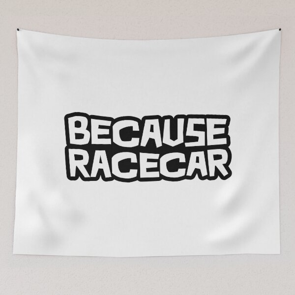 Item preview, Because Racecar - Black borders with white text designed and sold by ApexFibers.