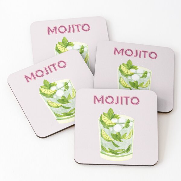 Item preview, Cute Feminine Y2k Girly Mojito Cocktail Print designed and sold by Femme Pastel Collective.