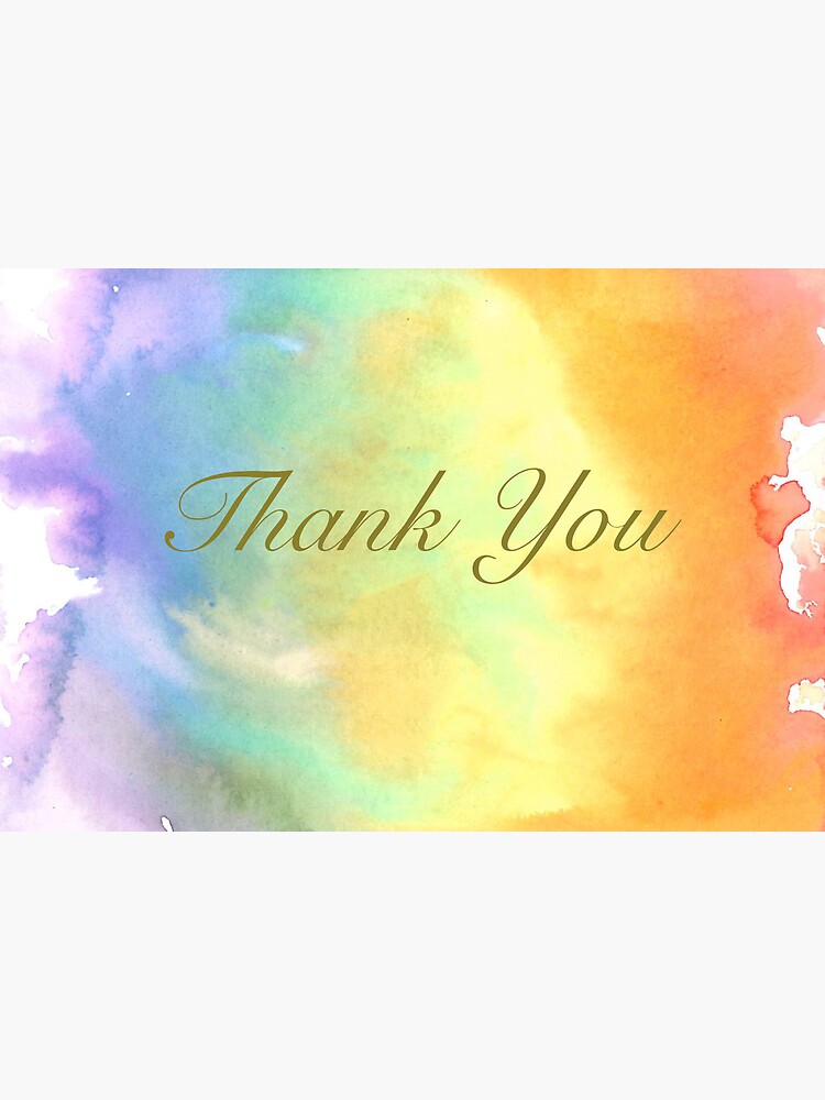 Over The Rainbow Watercolor Birthday Thank You Tag - Create&Capture