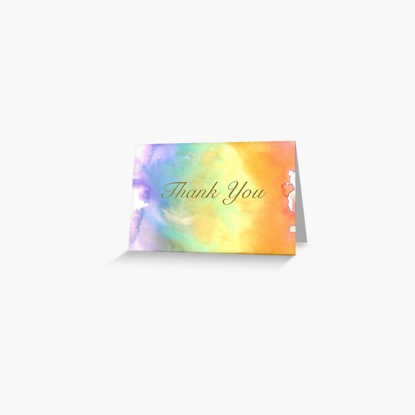 Item preview, Watercolor Rainbow Thank You designed and sold by WithLoveEzra.