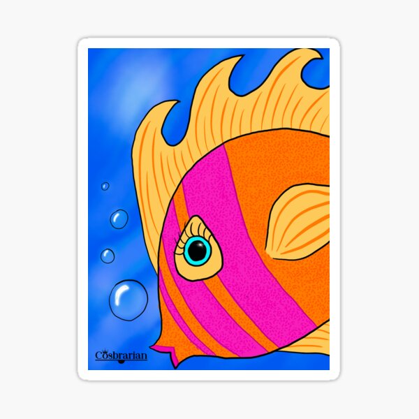 Beautiful Tropical Fish Galentine Sticker