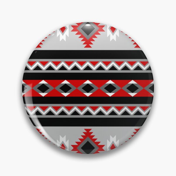 Item preview, Southwestern Aztec Tribal Pattern - Black, Gray, And Red designed and sold by handsoftime2020.