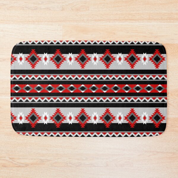 Item preview, Southwestern Aztec Tribal Pattern - Black, Gray, And Red designed and sold by handsoftime2020.