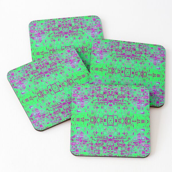 Item preview, Hint of Hieroglyph Kaleidoscopic Seamless Pattern Purple and Green designed and sold by Reconocer.