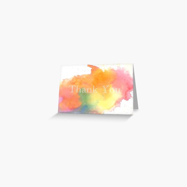 Item preview, Watercolor Rainbow Thank You designed and sold by WithLoveEzra.