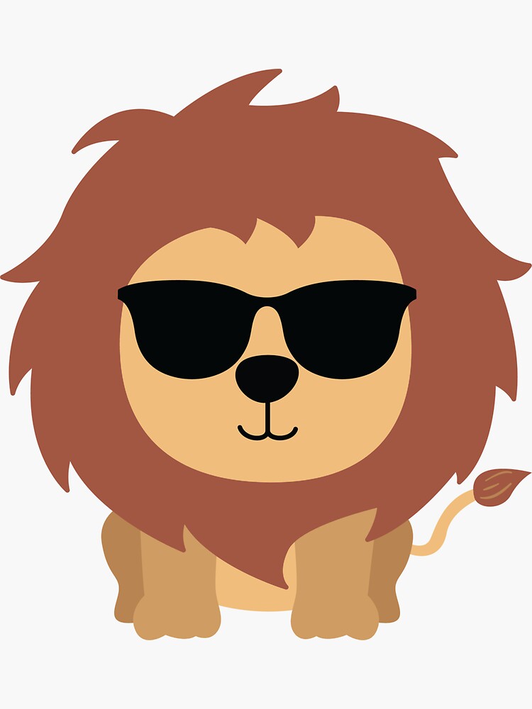 "Lion Emoji " Sticker for Sale by HippoEmo Redbubble