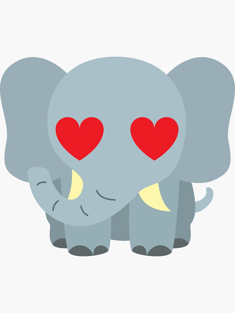 "Elephant Emoji " Sticker for Sale by HippoEmo Redbubble