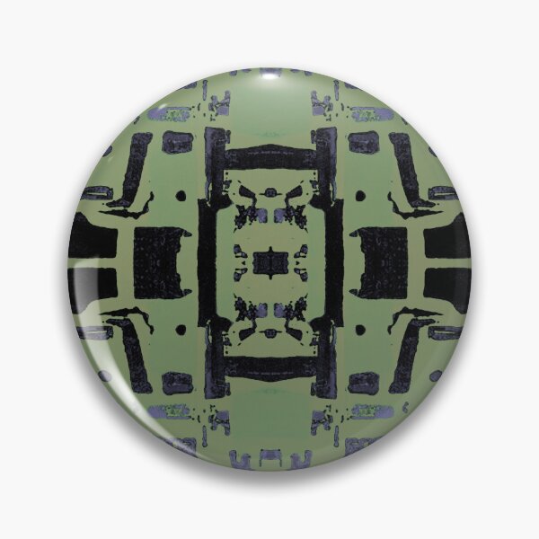 Item preview, Hint of Hieroglyph Kaleidoscopic Seamless Pattern Black and Olive designed and sold by Reconocer.