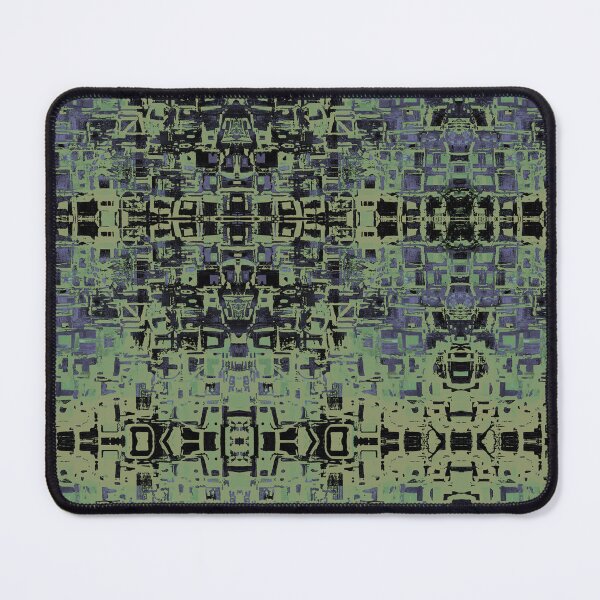 Item preview, Hint of Hieroglyph Kaleidoscopic Seamless Pattern Black and Olive designed and sold by Reconocer.