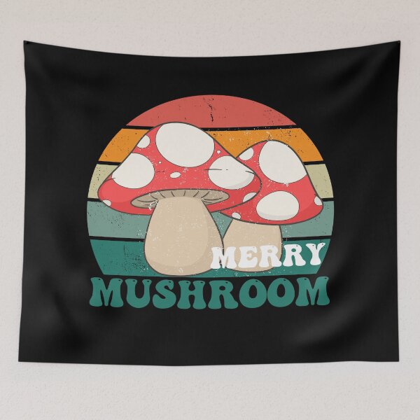 Item preview, Vintage Merry Mushroom Retro Sunset 2 Mushrooms Lover designed and sold by 27th-Tee.