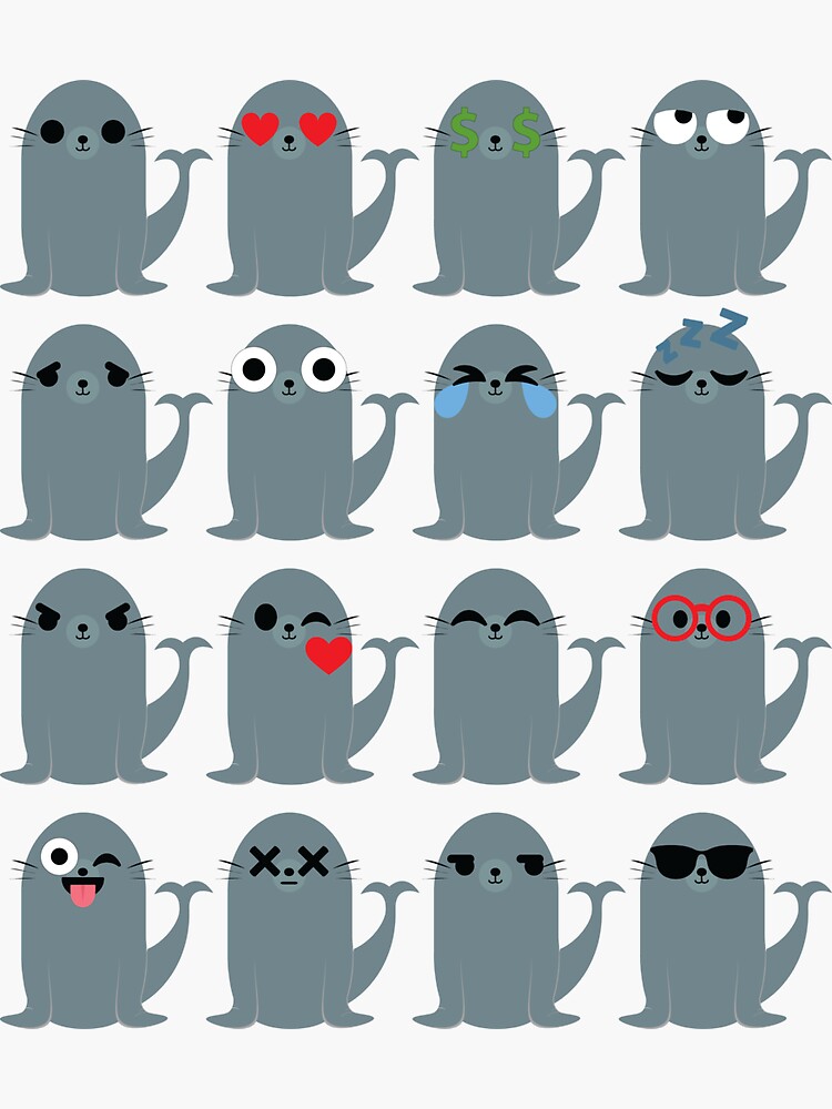 "Seal Emoji " Sticker for Sale by HippoEmo Redbubble