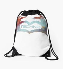 Techno love farbe Drawstring Bag