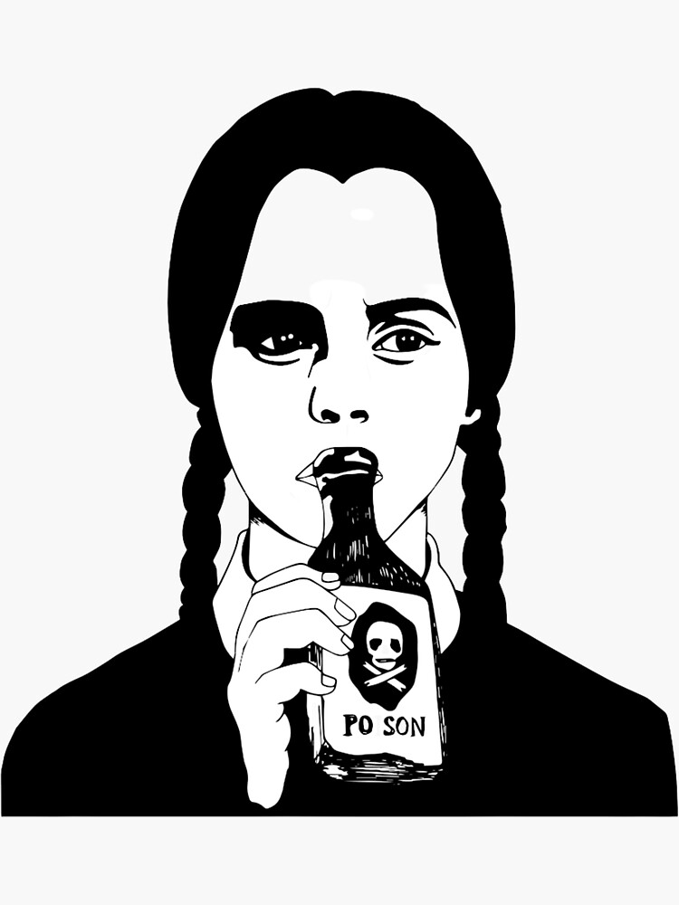 Wednesday Addams Sticker For Sale By Printydesing1 Redbubble 3821