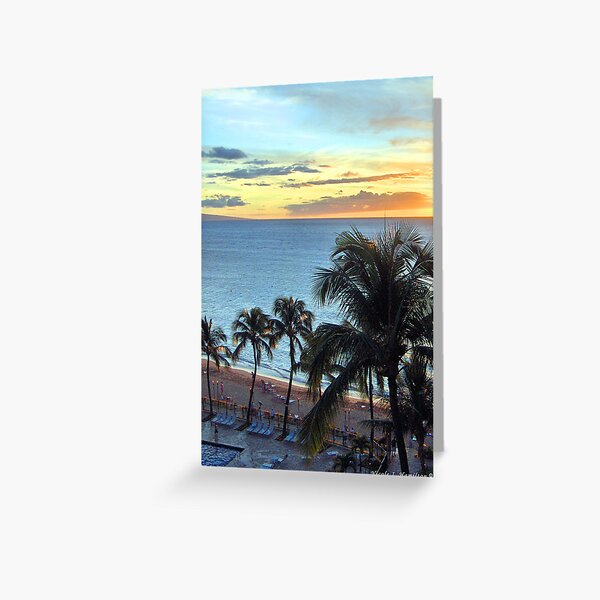Resort Sunset Greeting Card