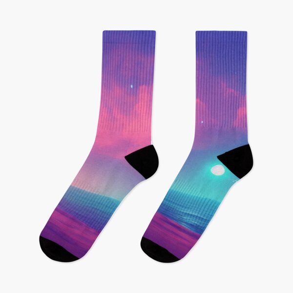 Item preview, Vaporwave Ocean Beach View - Skyline designed and sold by DesignerKin.