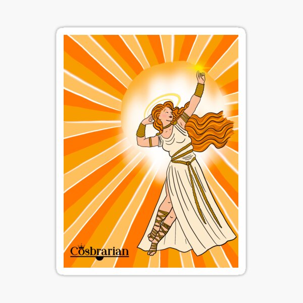 Most Beautiful Glowing Sun Goddess, Ever Galentine Sticker