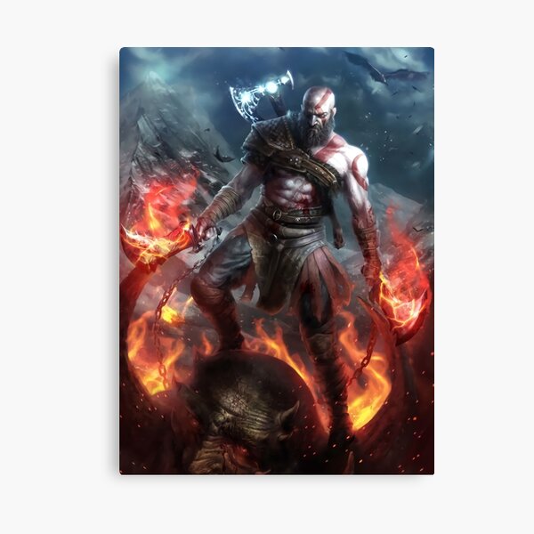 Tableau God Of War 81 God Of War Gaming Toile Avec cadre - ProduitPOD