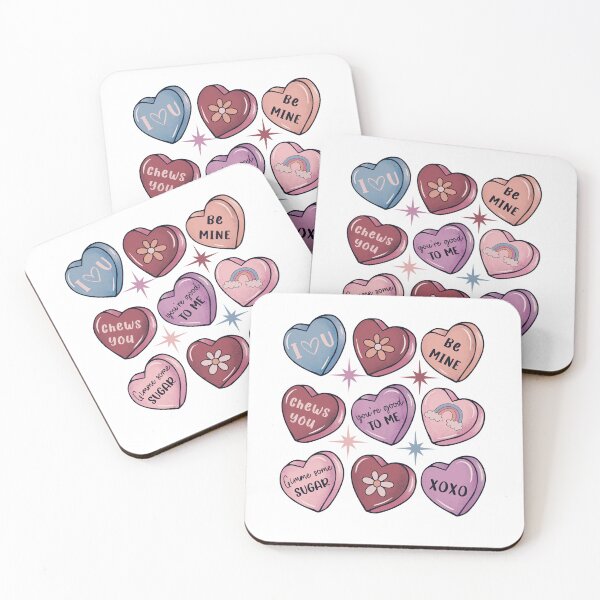 Item preview, Valentine's Day Retro Candy Hearts designed and sold by HappyLifeCreate.