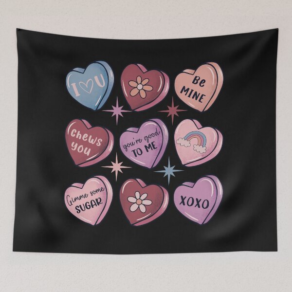 Item preview, Valentine's Day Retro Candy Hearts designed and sold by HappyLifeCreate.