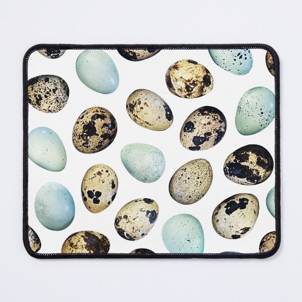Item preview, Celadon and spotted quail eggs on white  designed and sold by saint-shores.