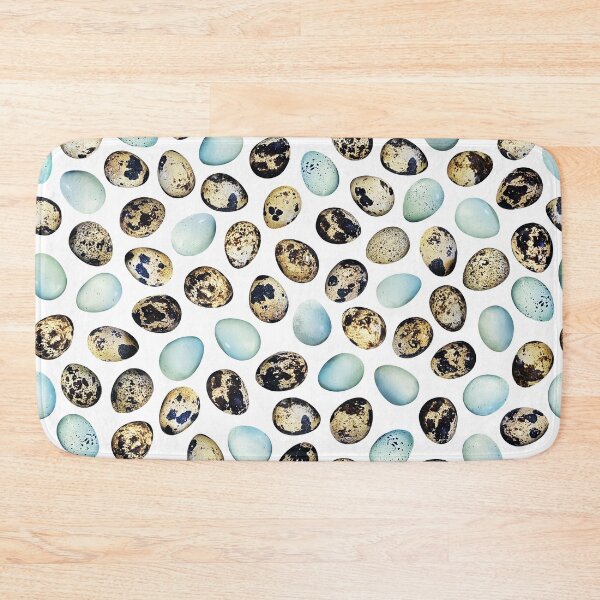 Item preview, Celadon and spotted quail eggs on white  designed and sold by saint-shores.