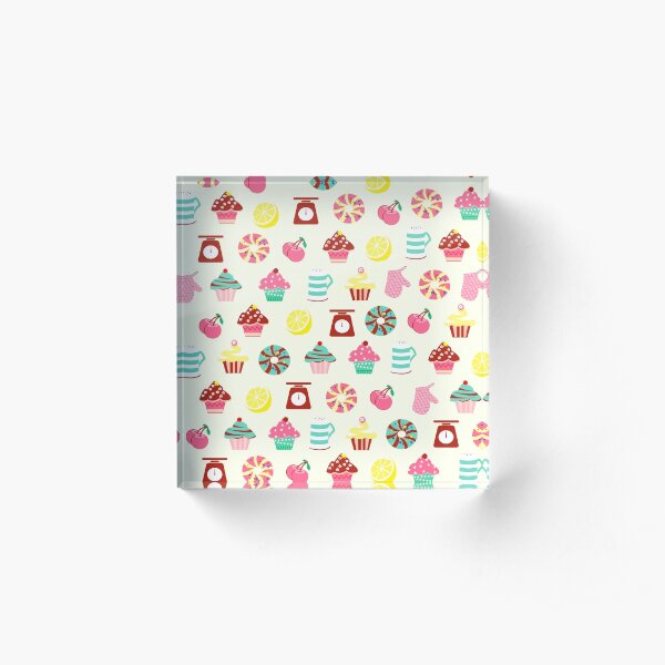 Cupcake Design Acrylic Block