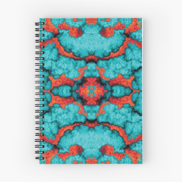 Item preview, Kaleidoscopic Cloudy Marble Seamless Pattern Teal and Orange designed and sold by Reconocer.