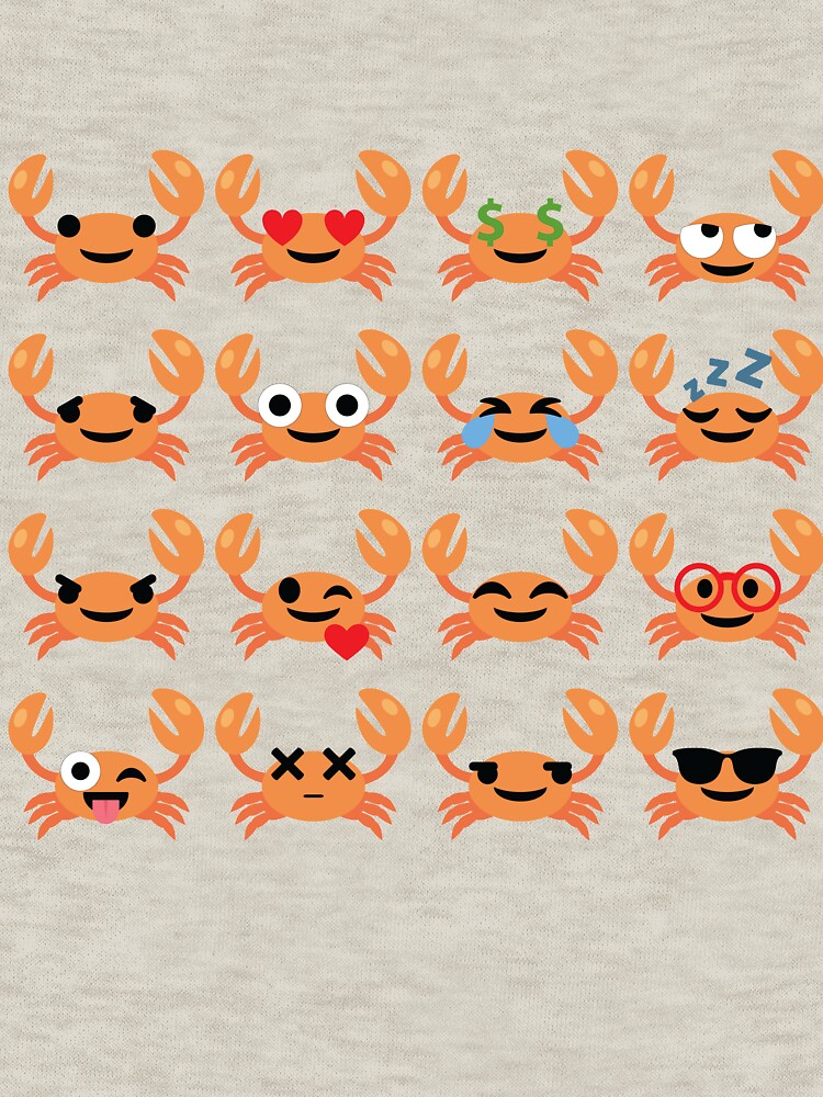 "Crab Emoji " Pullover Hoodie by HippoEmo Redbubble