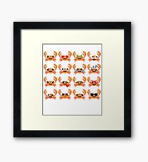 Crab Emoji Framed Print