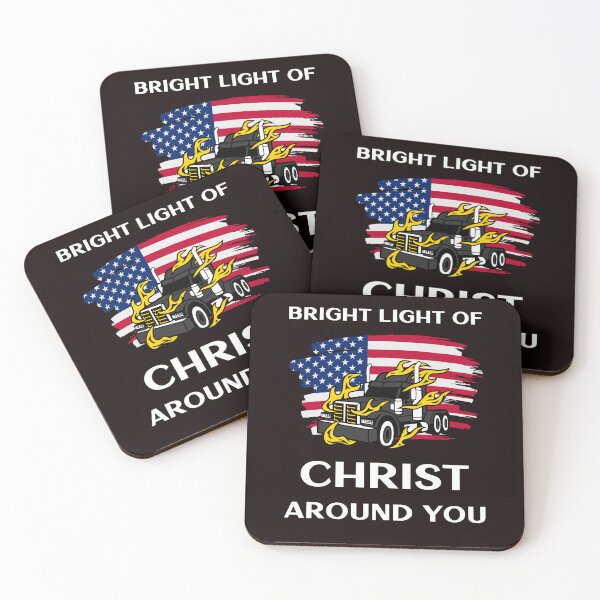 Item preview, American Trucker, Bright Light of Christ around you  BlkW designed and sold by TeamsterLife.