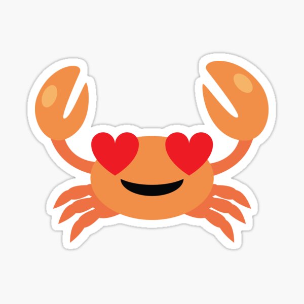 "Crab Emoji " Sticker by HippoEmo Redbubble