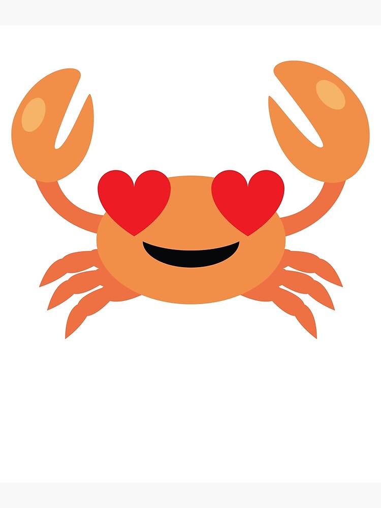 "Crab Emoji " Poster by HippoEmo Redbubble