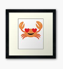 Crab Emoji Framed Print