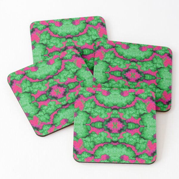 Item preview, Kaleidoscopic Cloudy Marble Seamless Pattern Pink and Green designed and sold by Reconocer.